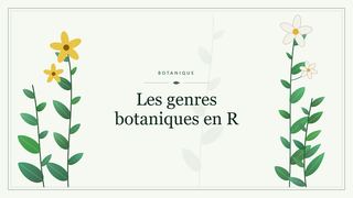 Visuel botanique stylisé : Les genres botaniques en R