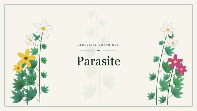 Parasite : comment s'y retrouver Illustration botanique stylisée du terme « Parasite » du glossaire