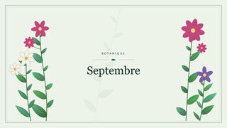 Visuel botanique stylisé : Septembre