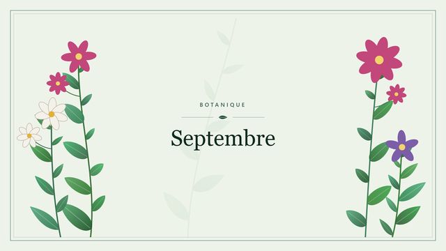 Septembre : tout savoir pour bien jardiner Visuel botanique stylisé : Septembre